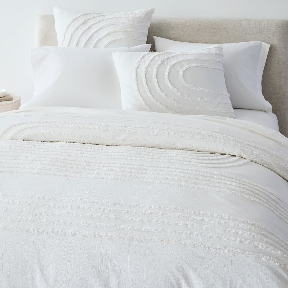 Organic Textured Arches Quilt Cover & Pillowcases West Elm Australia